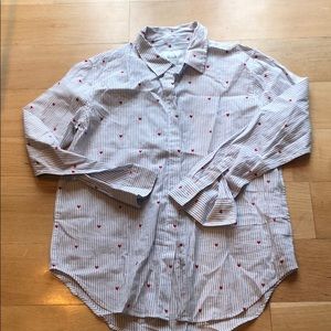 Rails striped and hearts blouse